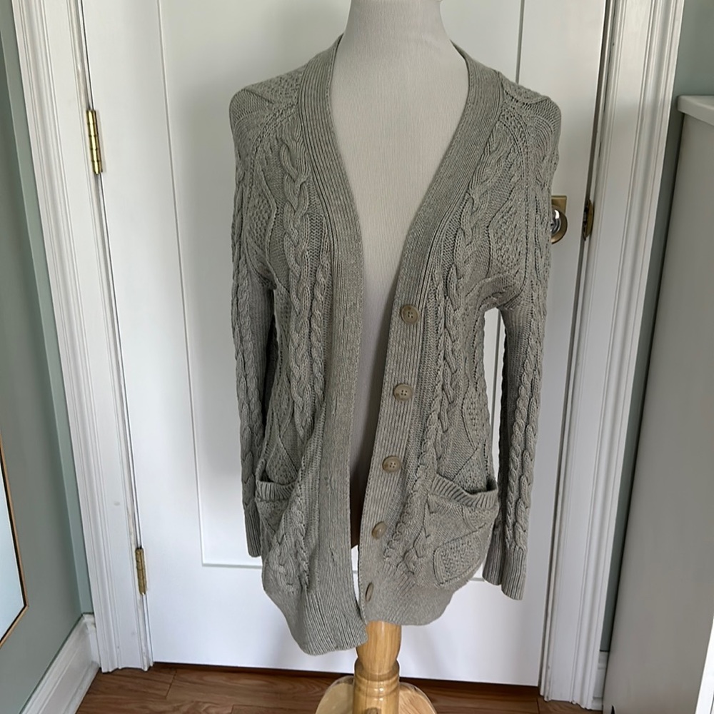 Aritzia Wilfred grey cardigan